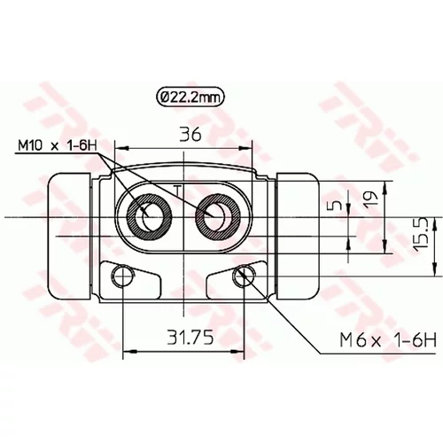 Brzdový valček kolesa TRW BWH241 - obr. 1