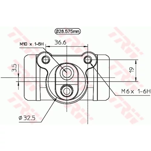 Brzdový valček kolesa TRW BWN158 - obr. 1