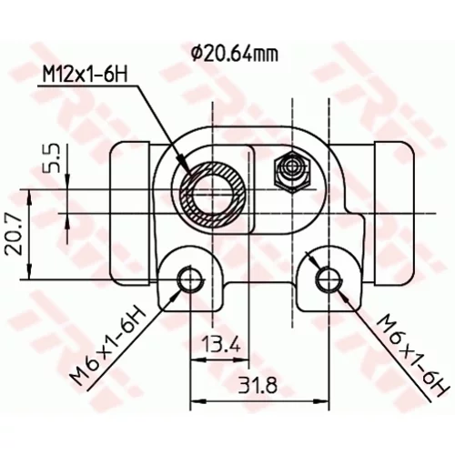 Brzdový valček kolesa TRW BWF127 - obr. 1