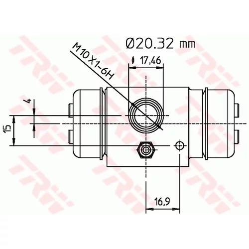 Brzdový valček kolesa TRW BWF196 - obr. 1