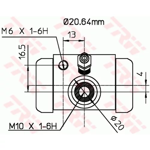 Brzdový valček kolesa TRW BWF312 - obr. 1