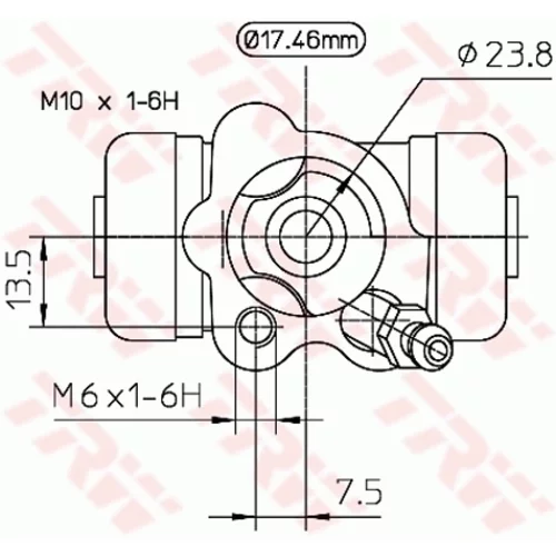 Brzdový valček kolesa TRW BWA154 - obr. 1