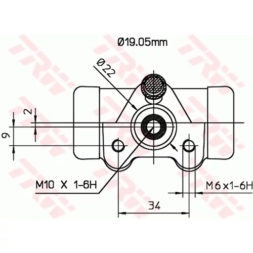 Brzdový valček kolesa TRW BWD127 - obr. 1