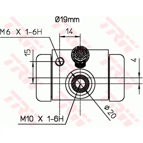 Brzdový valček kolesa TRW BWD316 - obr. 1