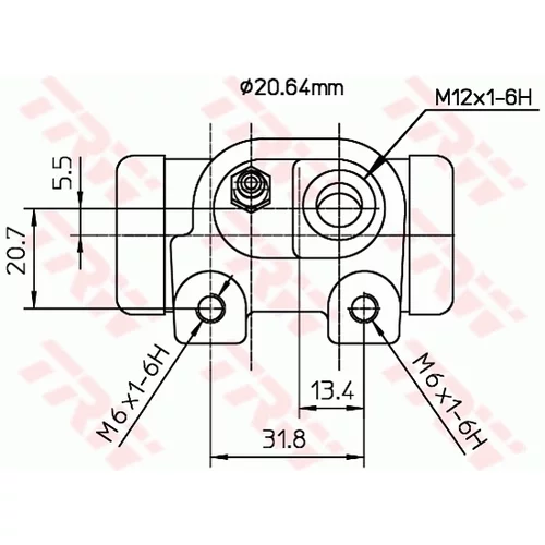 Brzdový valček kolesa BWF123 /TRW/ - obr. 1