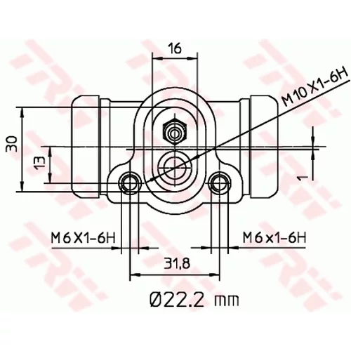 Brzdový valček kolesa BWH311 /TRW/ - obr. 1