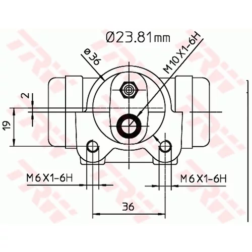 Brzdový valček kolesa TRW BWK224 - obr. 1