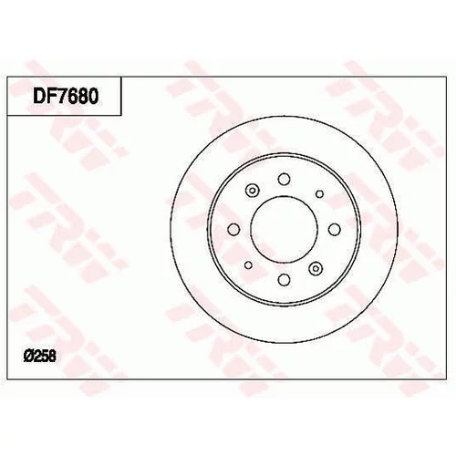 Brzdový kotúč TRW DF7680