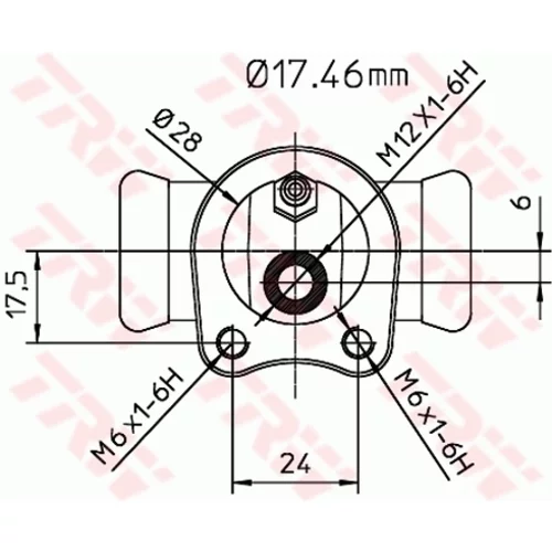 Brzdový valček kolesa TRW BWC112 - obr. 1