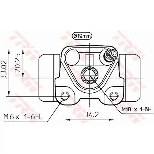 Brzdový valček kolesa TRW BWD271 - obr. 1