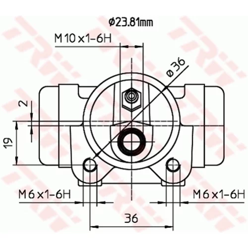 Brzdový valček kolesa TRW BWK225 - obr. 1