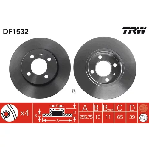 Brzdový kotúč TRW DF1532