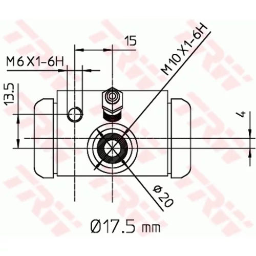 Brzdový valček kolesa TRW BWC243 - obr. 1