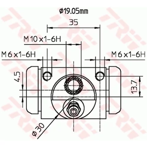 Brzdový valček kolesa BWD314 /TRW/ - obr. 1