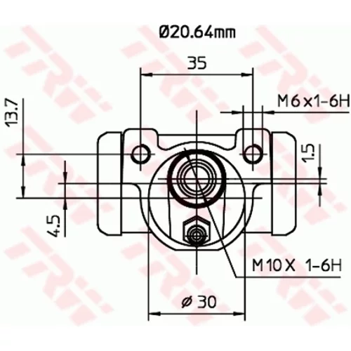 Brzdový valček kolesa BWF262 /TRW/ - obr. 1