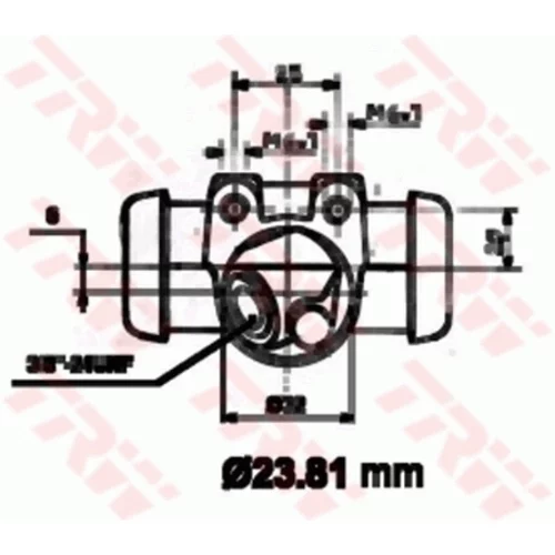 Brzdový valček kolesa TRW BWK116 - obr. 1