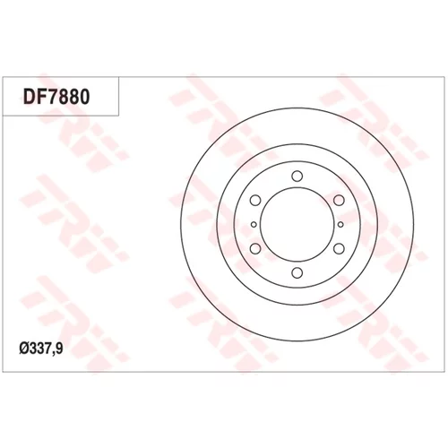 Brzdový kotúč TRW DF7880S