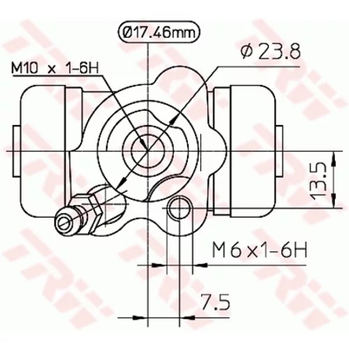 Brzdový valček kolesa TRW BWA155 - obr. 1