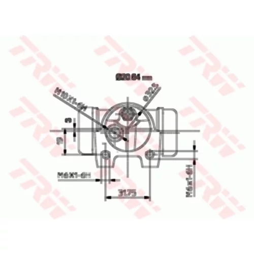 Brzdový valček kolesa TRW BWF119 - obr. 1