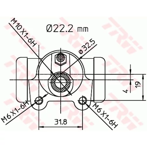 Brzdový valček kolesa TRW BWH146 - obr. 1