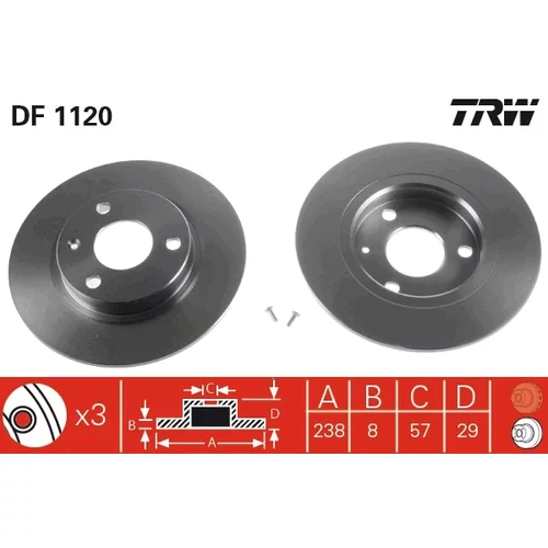 Brzdový kotúč TRW DF1120