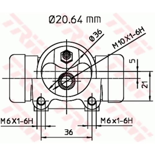 Brzdový valček kolesa TRW BWF112 - obr. 1