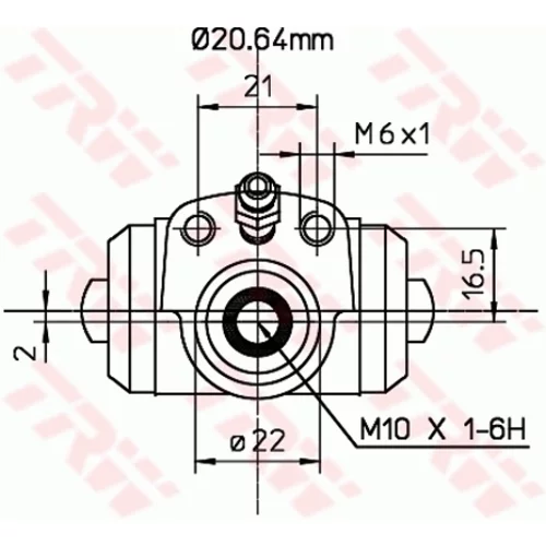 Brzdový valček kolesa TRW BWF295 - obr. 1