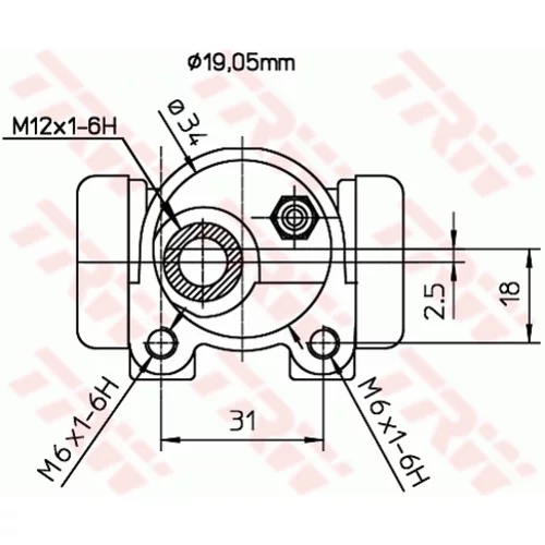 Brzdový valček kolesa TRW BWD124 - obr. 1