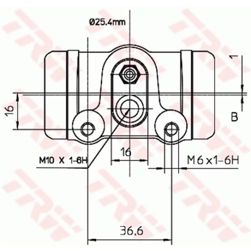 Brzdový valček kolesa TRW BWL112 - obr. 1