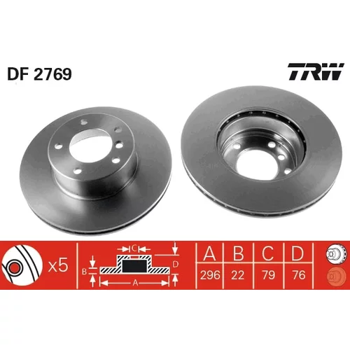 Brzdový kotúč TRW DF2769