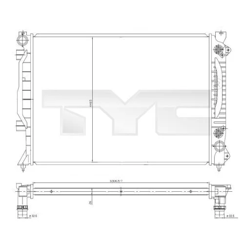 Chladič motora TYC 702-0018