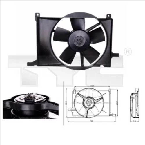 Ventilátor chladenia motora TYC 825-0002