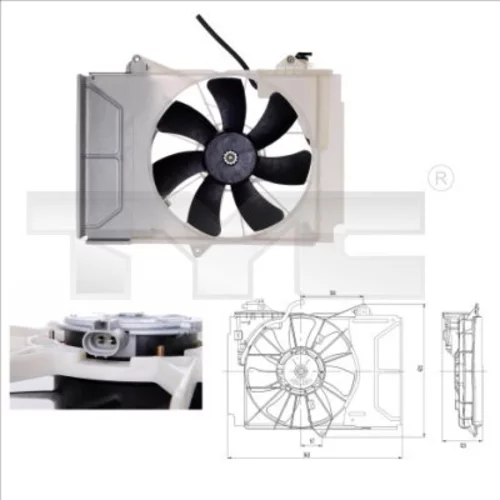 Ventilátor chladenia motora TYC 836-0011