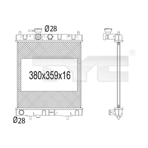Chladič motora TYC 724-1001