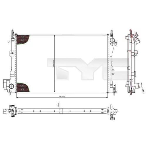 Chladič motora TYC 725-0010