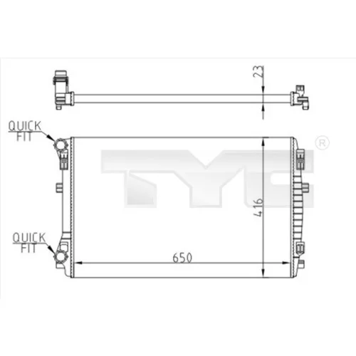 Chladič motora TYC 737-0071-R