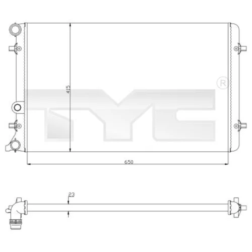 Chladič motora 702-0033 /TYC/