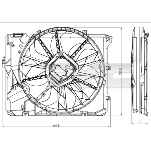 Ventilátor chladenia motora TYC 803-0012