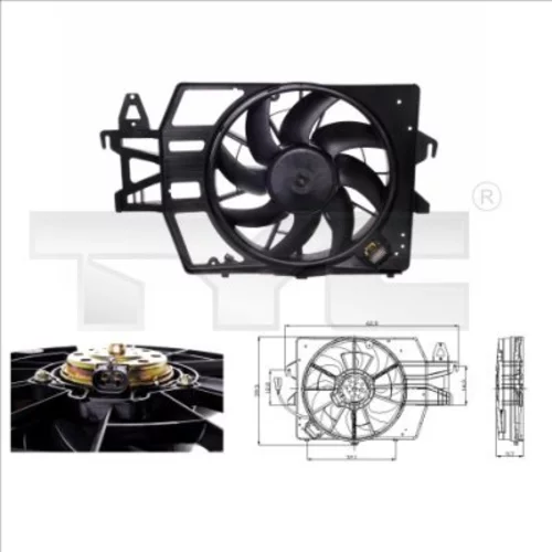 Ventilátor chladenia motora TYC 810-0038