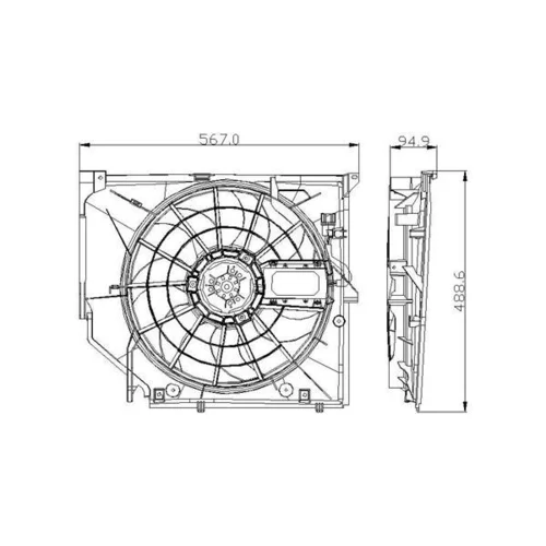 Ventilátor chladenia motora TYC 803-0005 - obr. 1