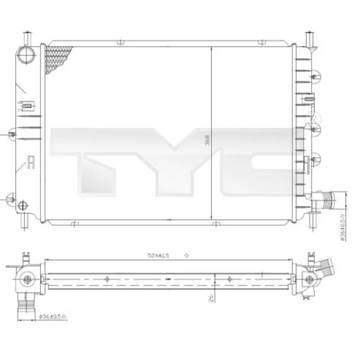 Chladič motora TYC 710-0035