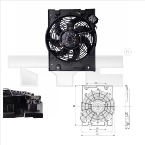 Ventilátor chladenia motora TYC 825-0014