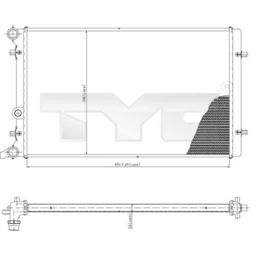 Chladič motora TYC 702-0015