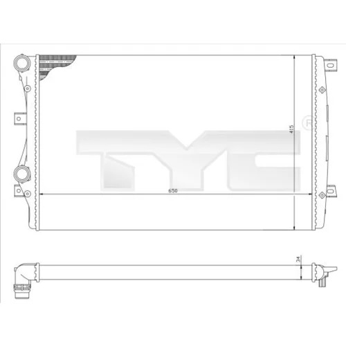 Chladič motora TYC 737-0017-R
