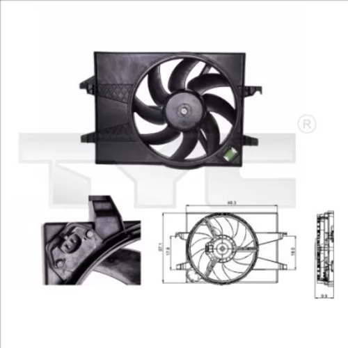 Ventilátor chladenia motora TYC 810-0025