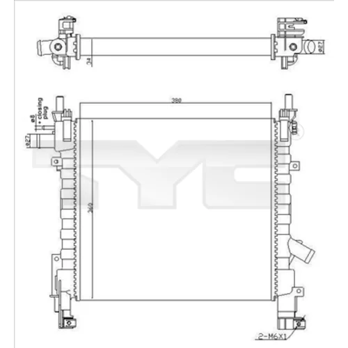 Chladič motora TYC 710-0055-R