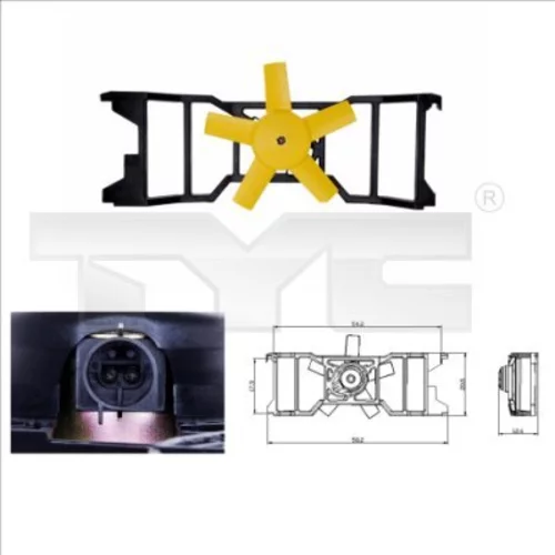 Ventilátor chladenia motora TYC 810-0021