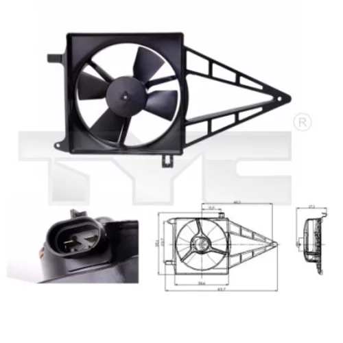 Ventilátor chladenia motora TYC 825-0012