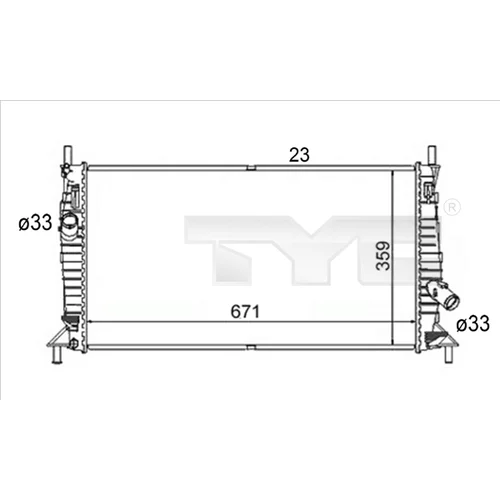 Chladič motora TYC 710-0056-R