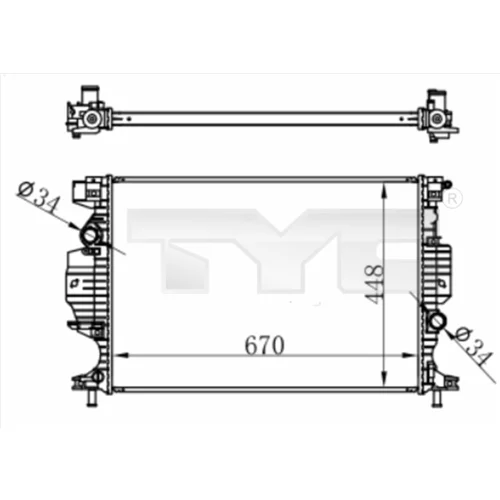 Chladič motora TYC 710-0060